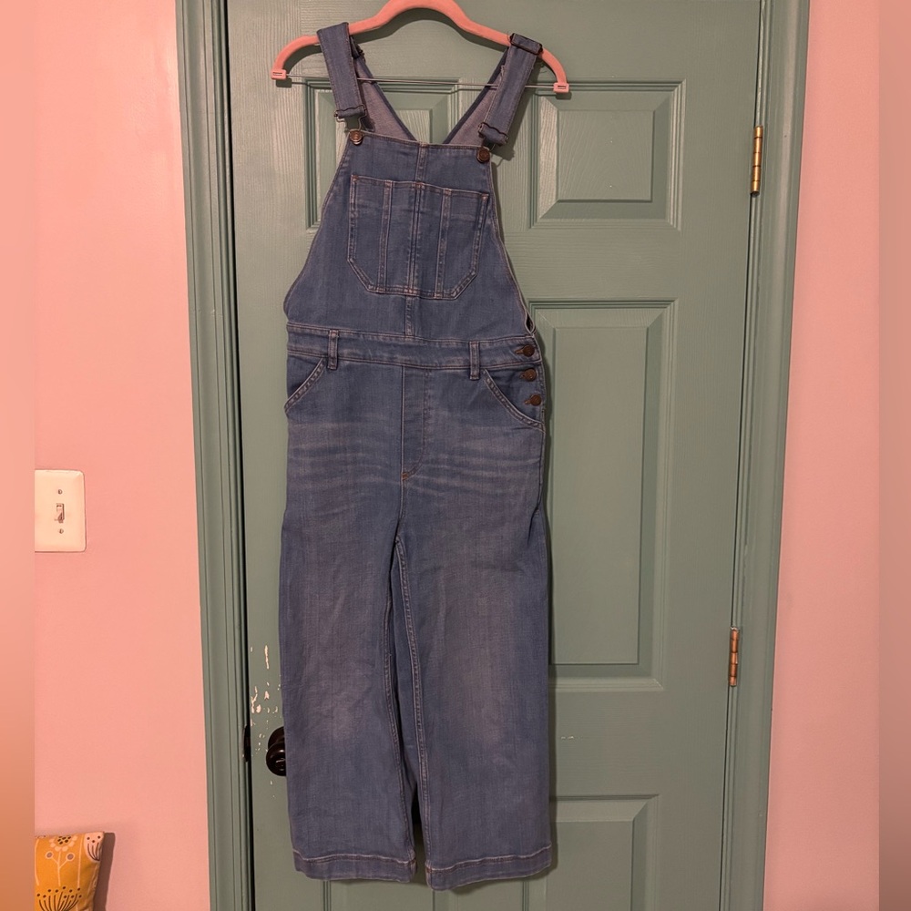 Fatface Denim Cropped Overalls